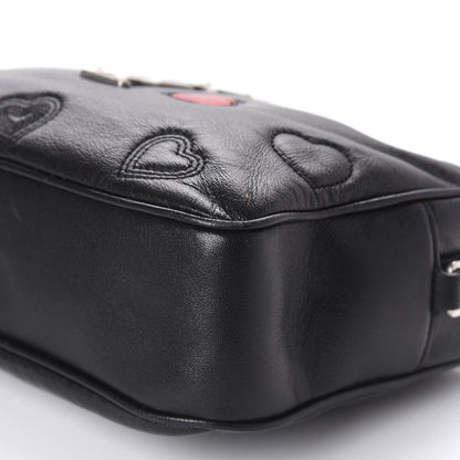 Saint Laurent Calfskin Heart Embossed Monogram Lou Camera Bag Black 7 of 11