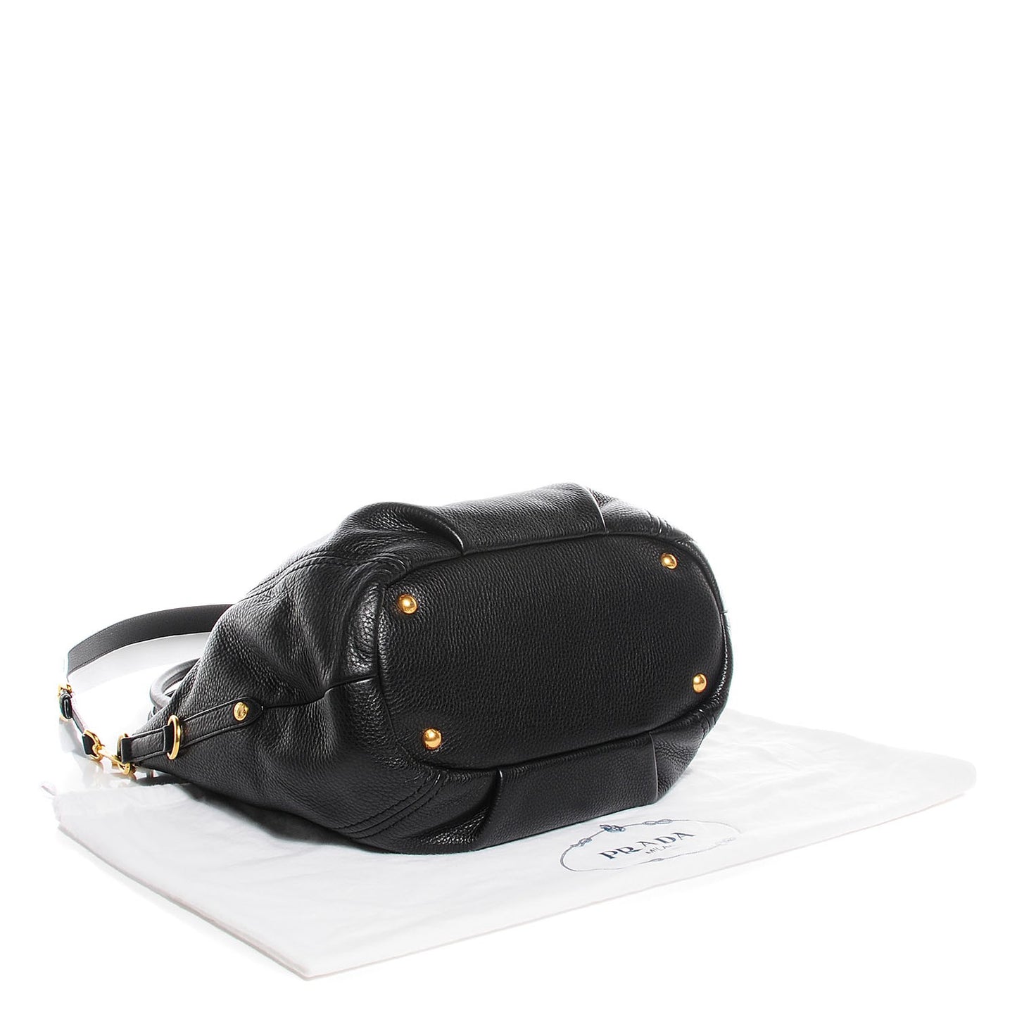 Vitello Daino Zip Tote Nero Black