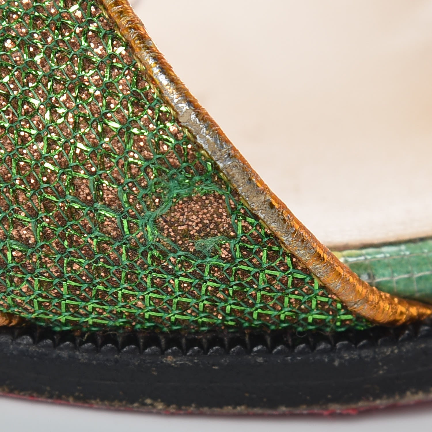 Christian Louboutin Metallic Glitter Spiked Montezumina 85 Sandals 37 Multicolor 13 of 21