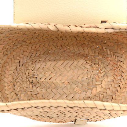 Chloe Raffia Calfskin Marcie Basket White 5 of 10