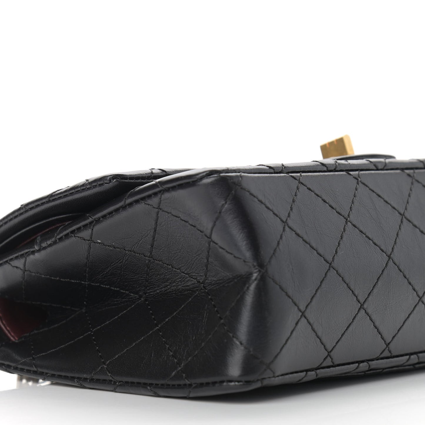 Aged Calfskin Quilted 2.55 Reissue 225 Flap Black