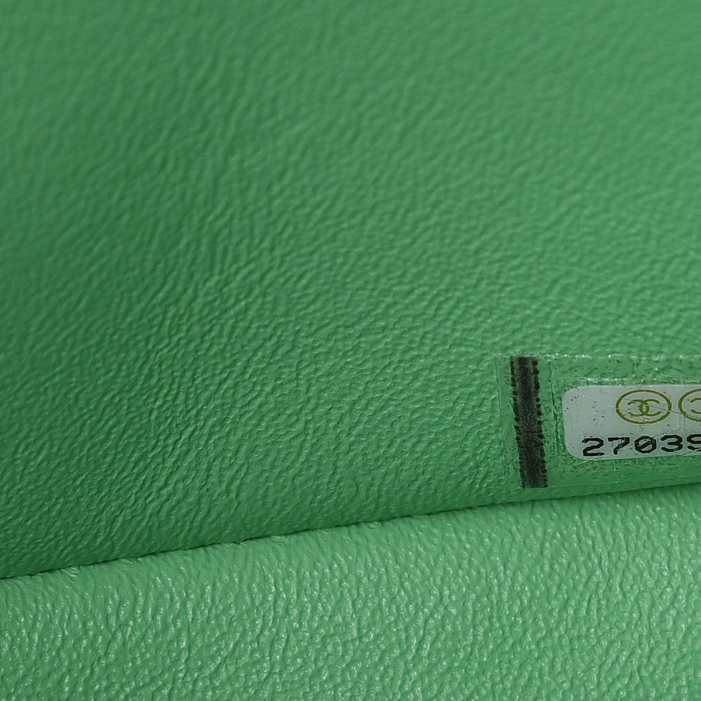 Caviar Chevron Quilted Jumbo Double Flap Green