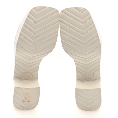 Gucci Rubber Gucci Logo Womens Platform 20/60mm Slide Sandals 38 Mystic White 6 of 8