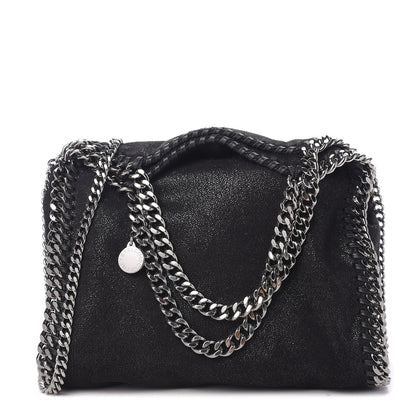 Stella McCartney Shaggy Deer Mini Falabella Fold Over Tote Black 1 of 8