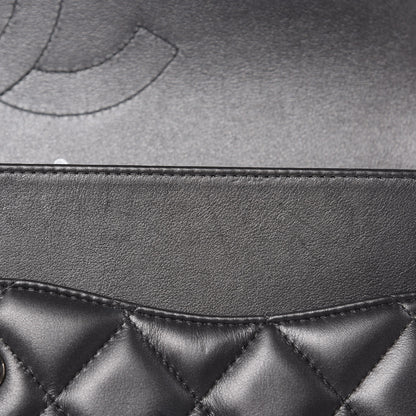 Chanel Metallic Lambskin Quilted Jumbo Double Flap Pewter 14 of 15