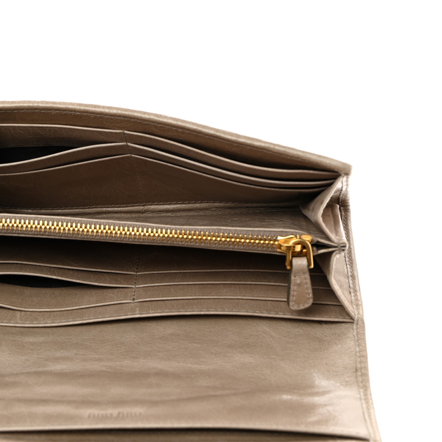 Miu Miu Nappa Matelasse Flap Wallet Pomice 5 of 8