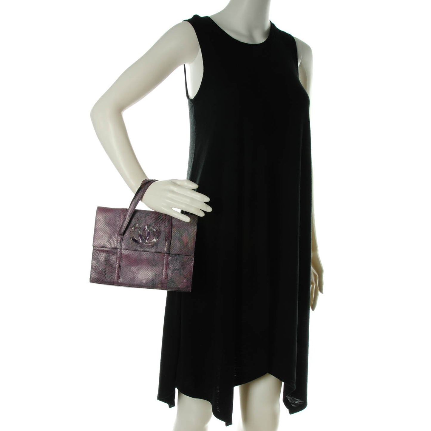 Iridescent Python Small CC Handbag Purple