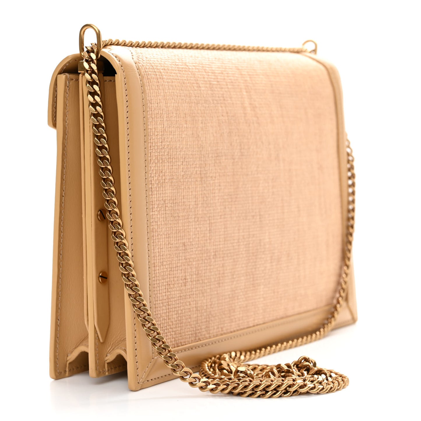 Canvas Calfskin Classic Monogram Cassandra Grege Brown Gold