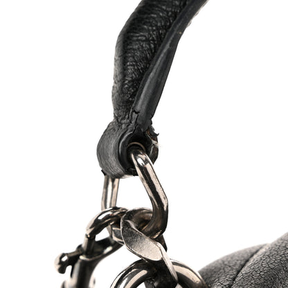 Saint Laurent Sheepskin Matelasse Chevron Monogram Medium College Bag Black 12 of 14