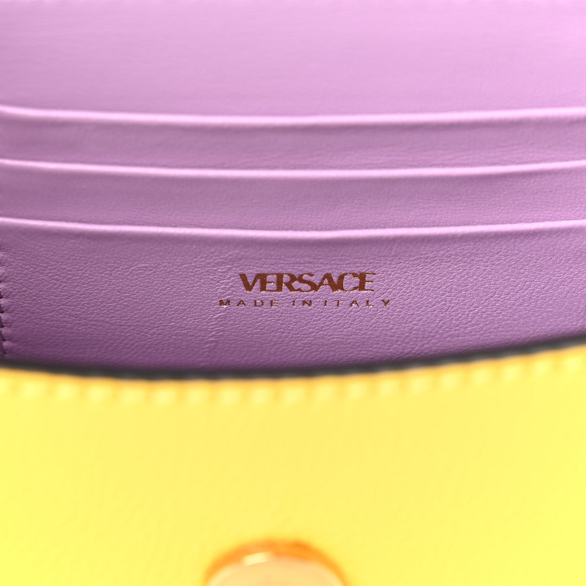 Versace Grained Calfskin Mini La Medusa Bag Yellow 6 of 9