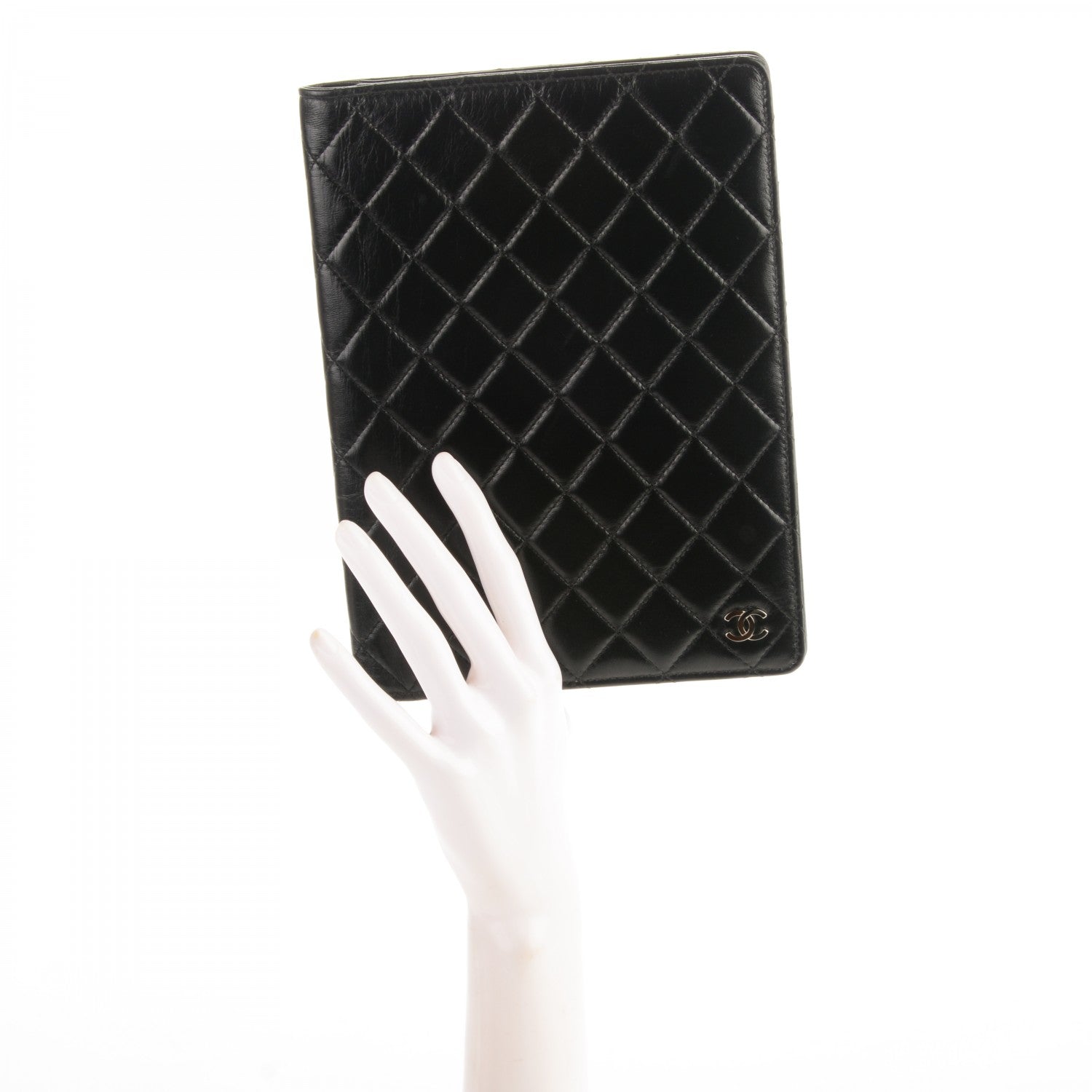 Chanel Lambskin Quilted Large Agenda Cover Black 2 of 8
