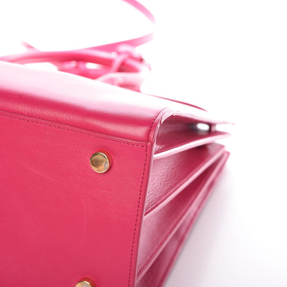 Saint Laurent Calfskin Small Sac De Jour Lipstick Fuchsia 14 of 14