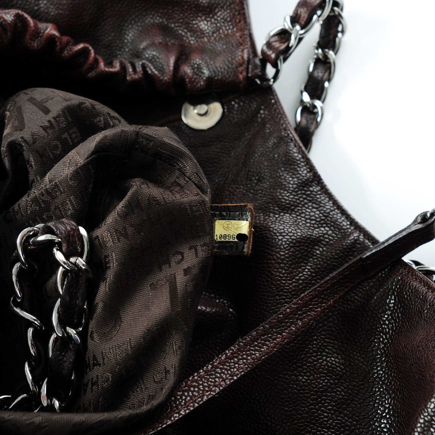 Chanel Distressed Caviar XL Coco Cabas Brown 7 of 7