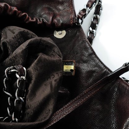 Chanel Distressed Caviar XL Coco Cabas Brown 7 of 7