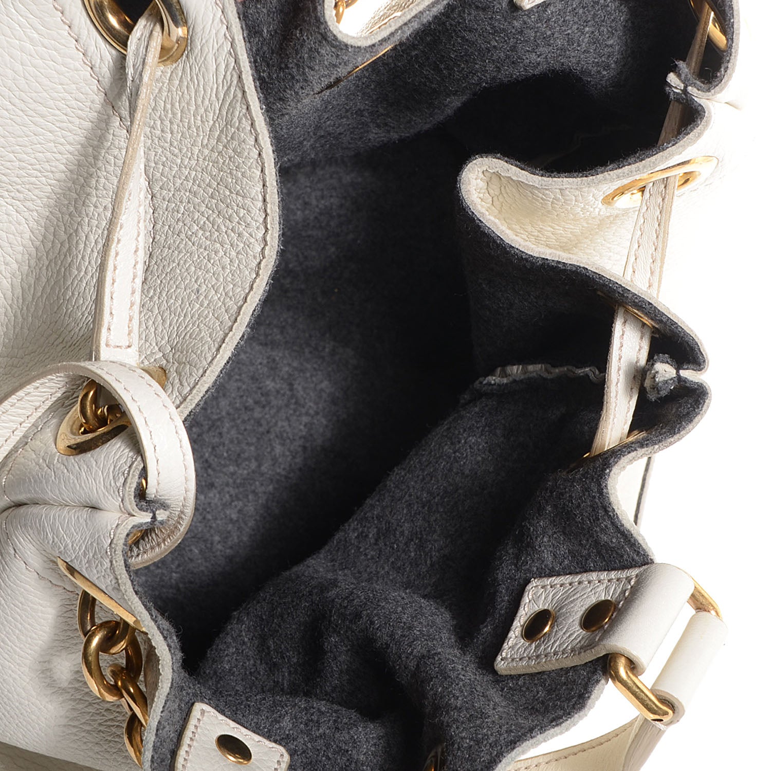Saint Laurent Leather Overseas Faubourg Tote White 5 of 8