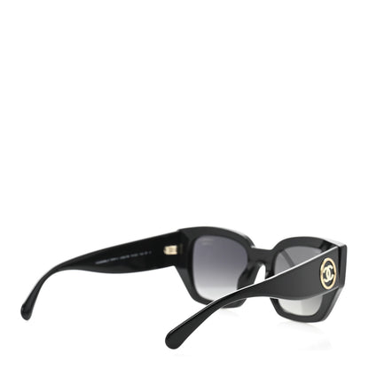 Chanel Acetate Polarized Square Sunglasses 5506 Black 4 of 8
