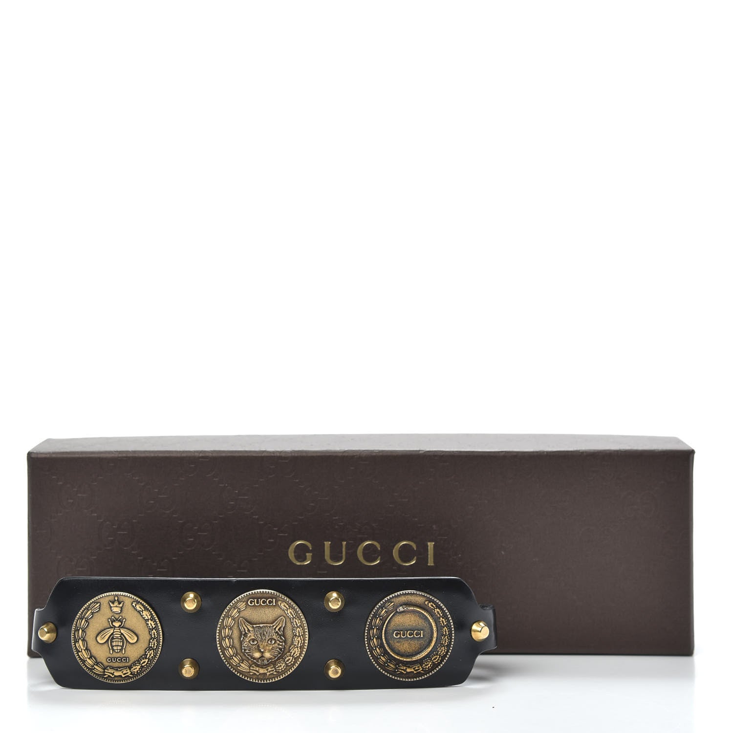 Gucci Calfskin Studded Choker Black 5 of 5