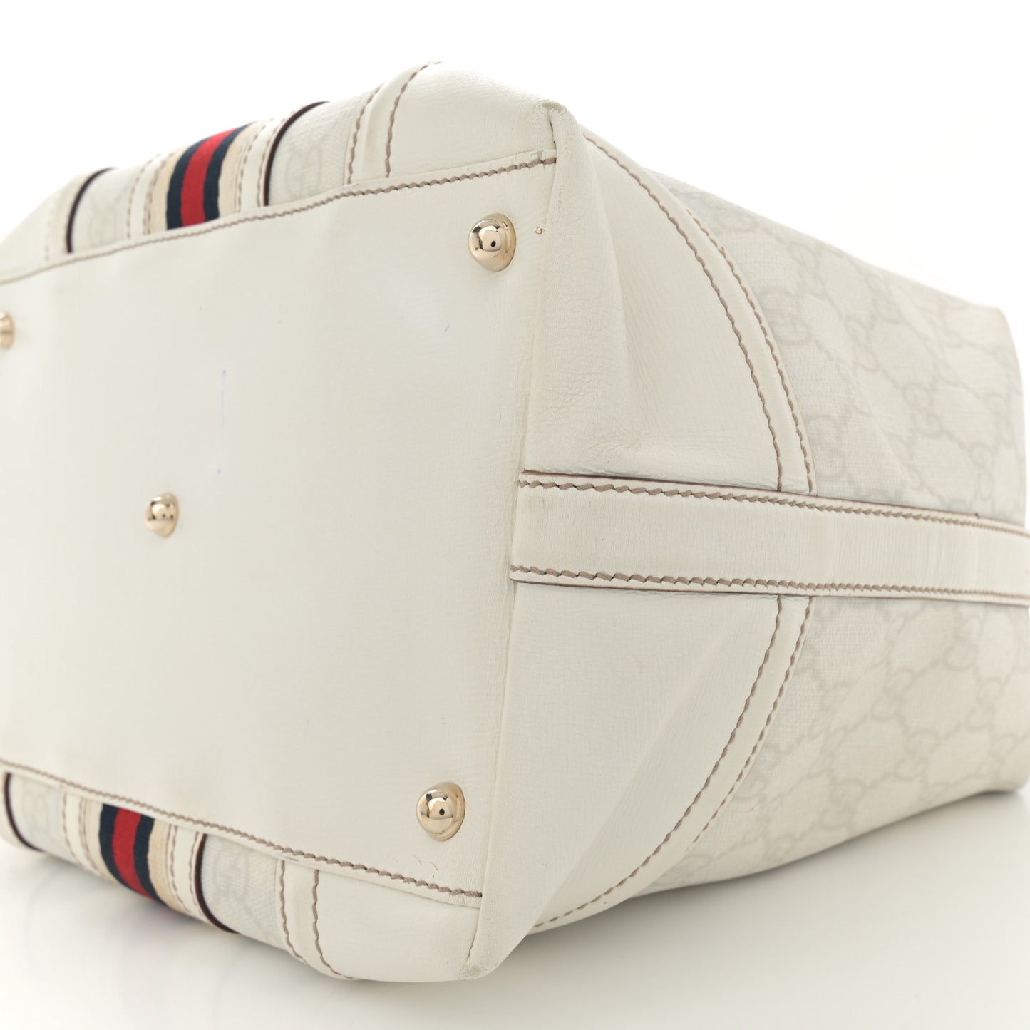 Monogram Web Treasure Boston Tote Ivory