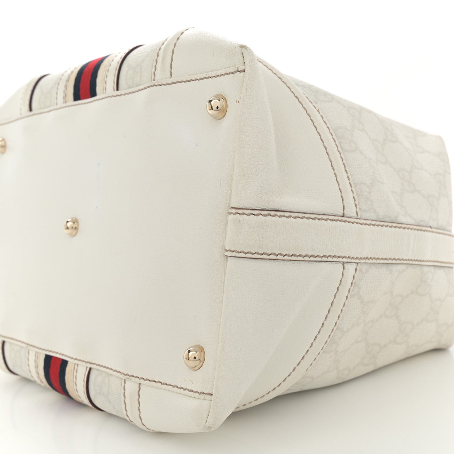 Gucci Monogram Web Treasure Boston Tote Ivory 10 of 15