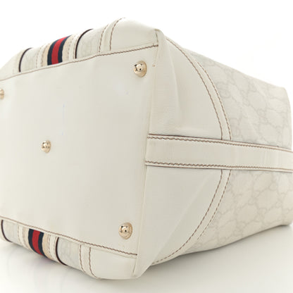 Gucci Monogram Web Treasure Boston Tote Ivory 10 of 15