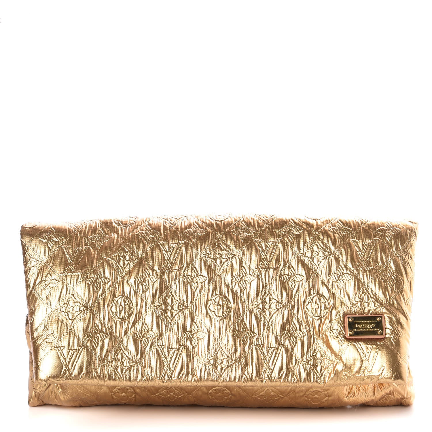 Louis Vuitton Jacquard Quilted Monogram Limelight Clutch MM Gold 1 of 9