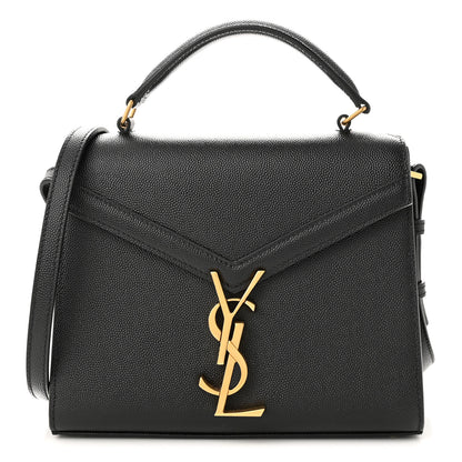 Saint Laurent Grain de Poudre Mini Classic Monogram Cassandra Top Handle Black 1 of 9