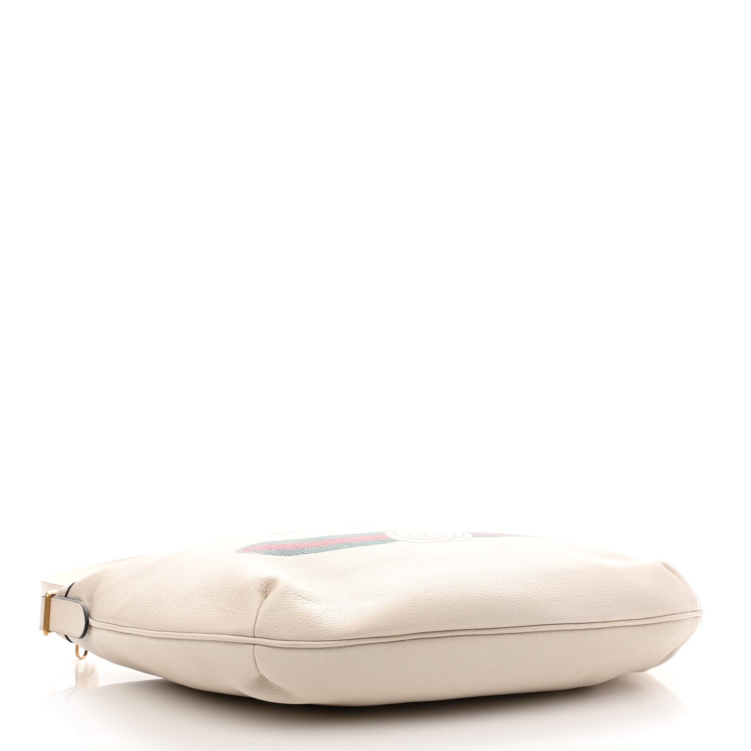 Gucci Grained Calfskin Logo Half Moon Hobo White 4 of 10
