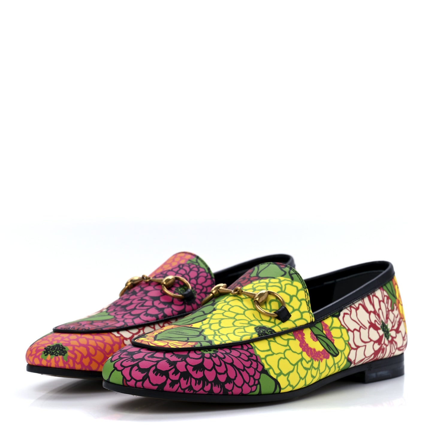 X KEN SCOTT Canvas Infinity Pomponica Womens Jordaan Loafers 35.5 Pink Green Black