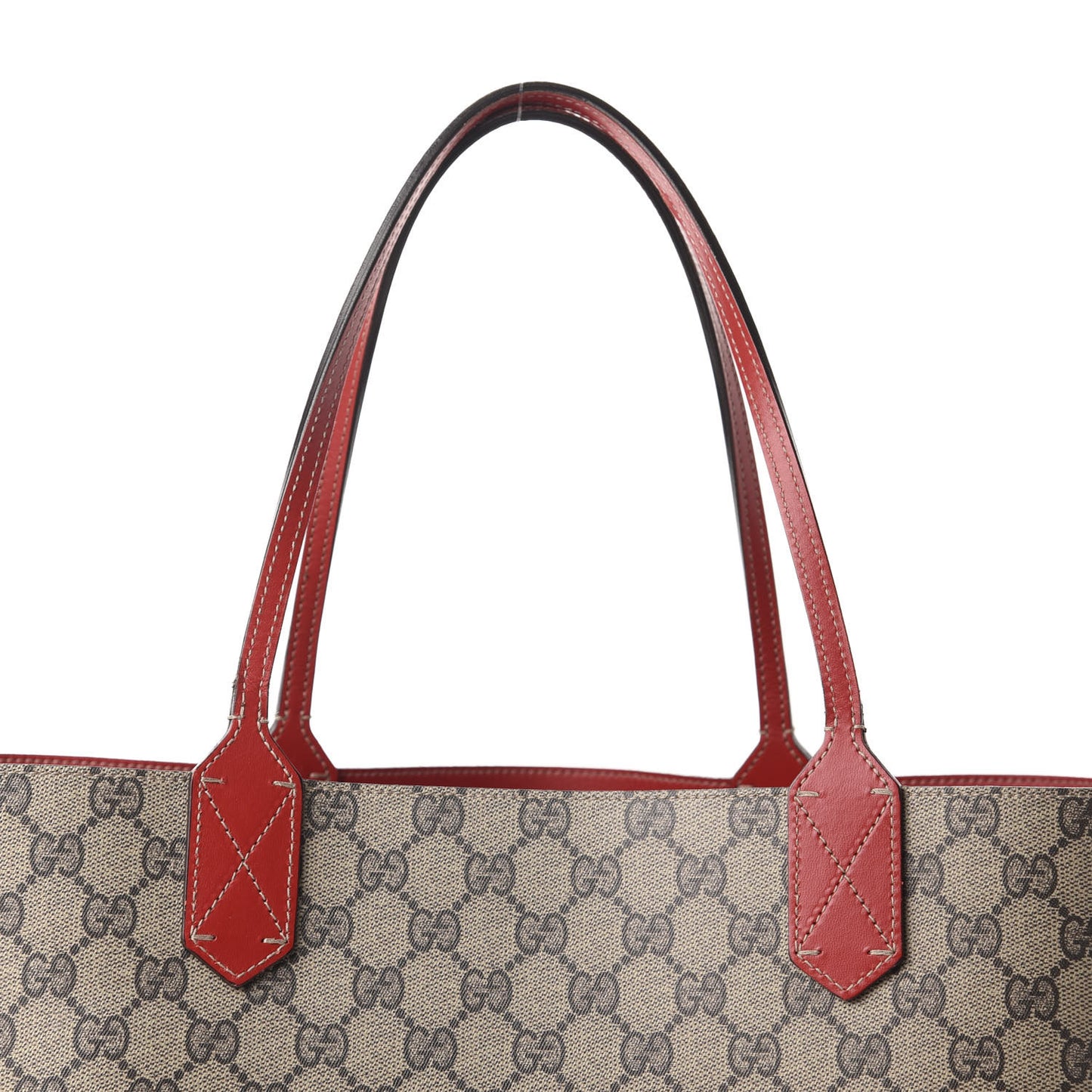 GG Supreme Monogram Medium Reversible Tote Beige Red