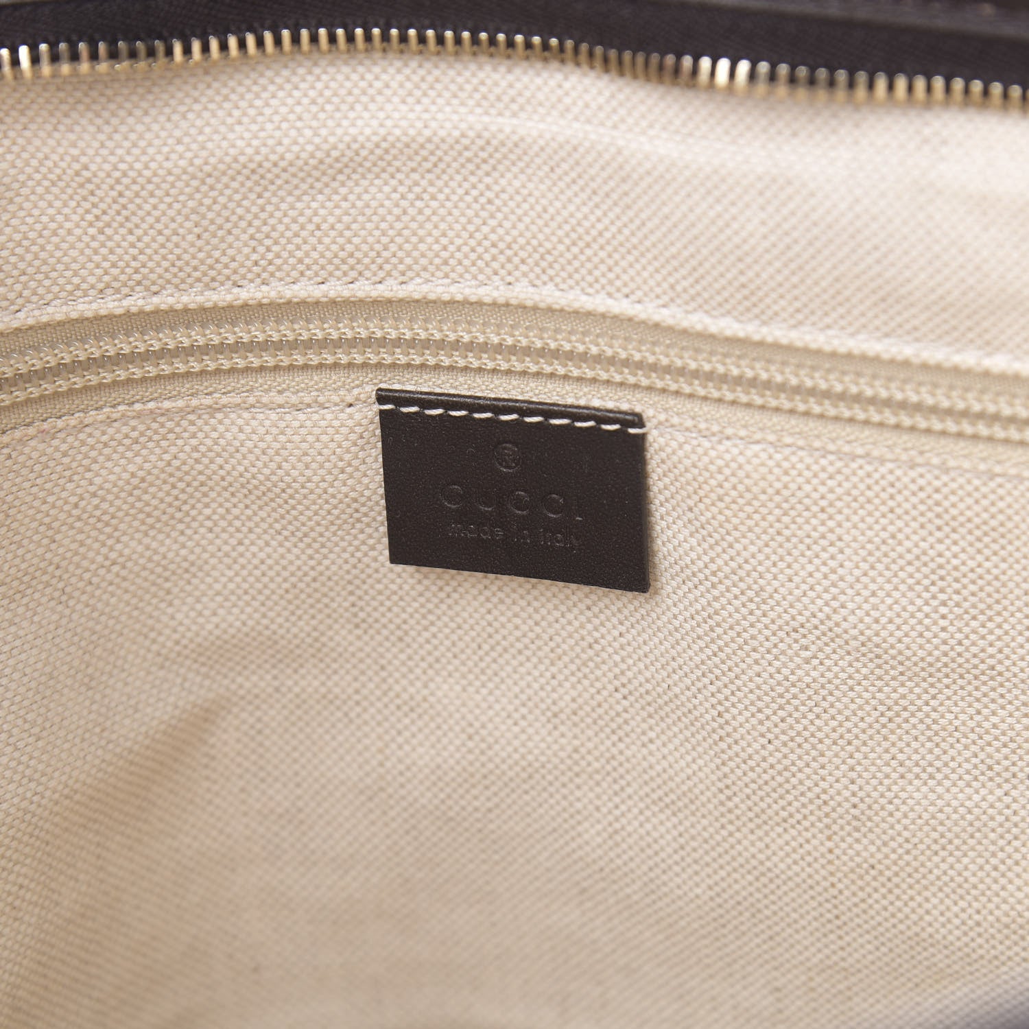 Gucci GG Supreme Monogram Medium Zippered Tote Dark Brown 6 of 13