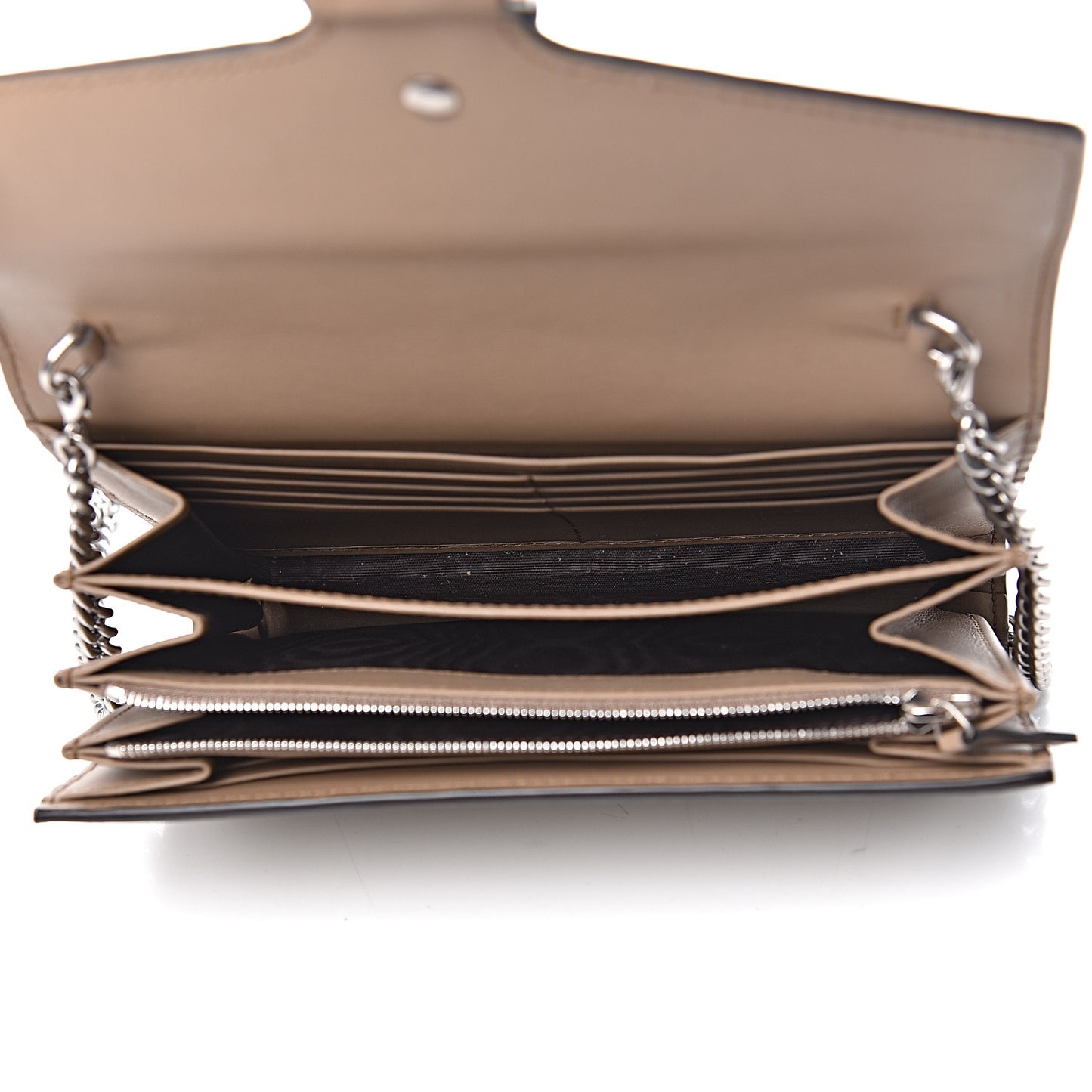 GG Supreme Monogram Mini Dionysus Chain Wallet Beige Taupe