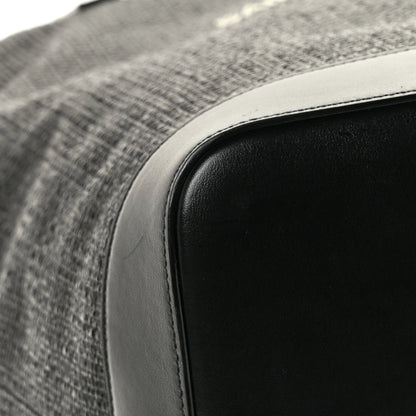 Saint Laurent Linen Canvas Teddy Shopping Bag Black 12 of 16