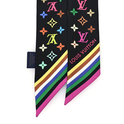 Louis Vuitton LV X TM Silk Monogram Multicolor BB Bandeau Black 2 of 3