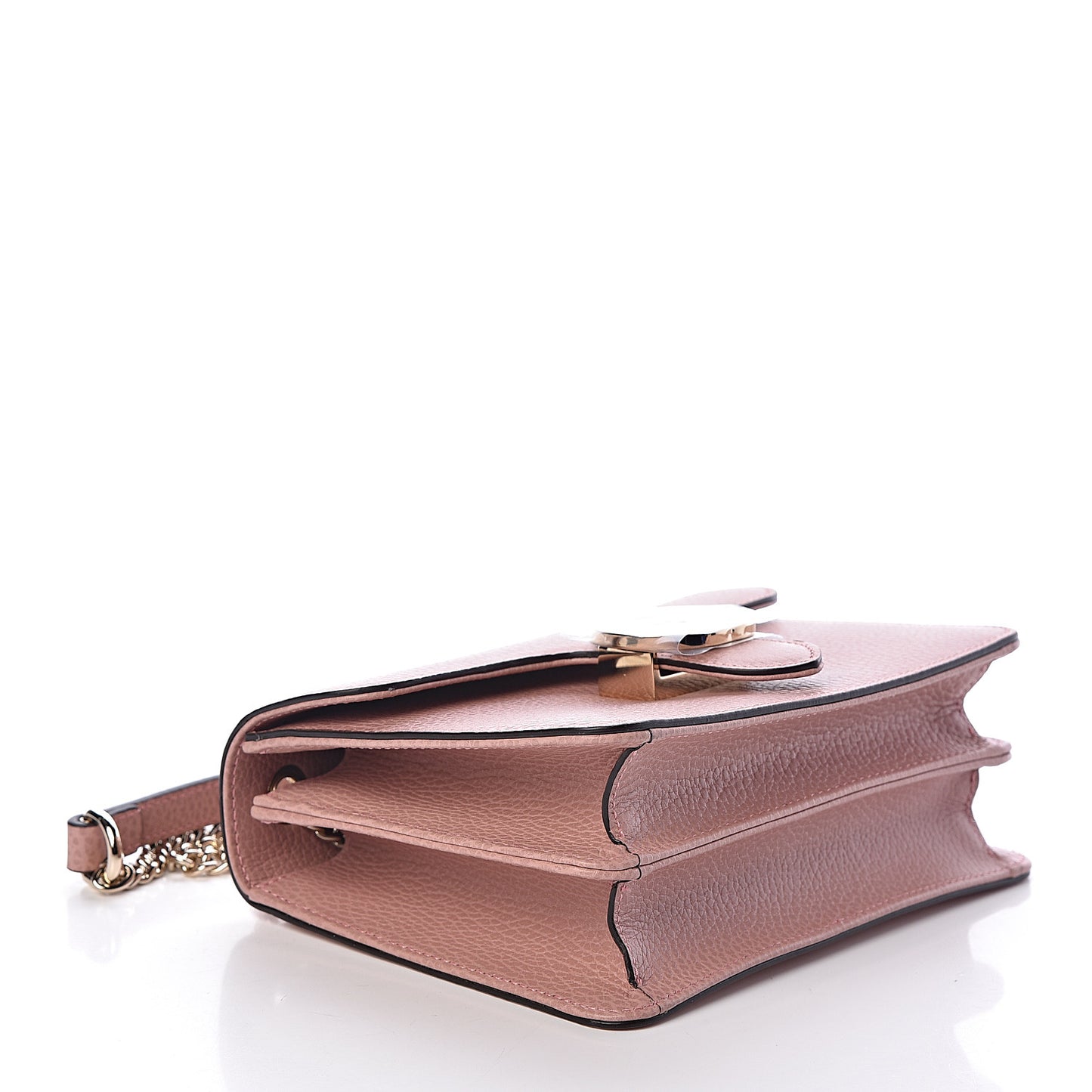 Dollar Calfskin Small Interlocking G Shoulder Bag Soft Pink
