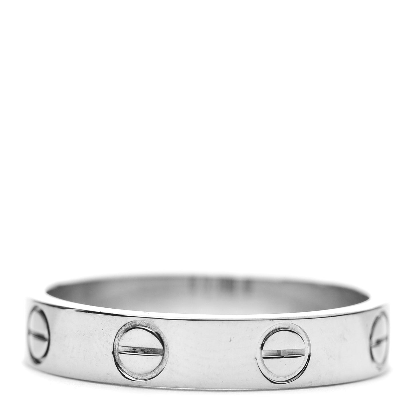 18K White Gold 3.5mm LOVE Wedding Band Ring 50 5.25