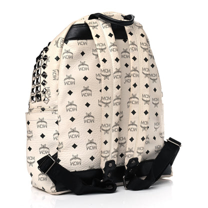 MCM Visetos Crown Stud Medium Stark Backpack White 2 of 14