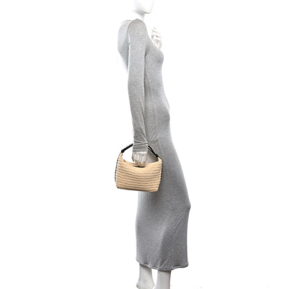 Bottega Veneta Raffia Woven Nappa Intrecciato Mini Wallace Natural Fondant 2 of 10