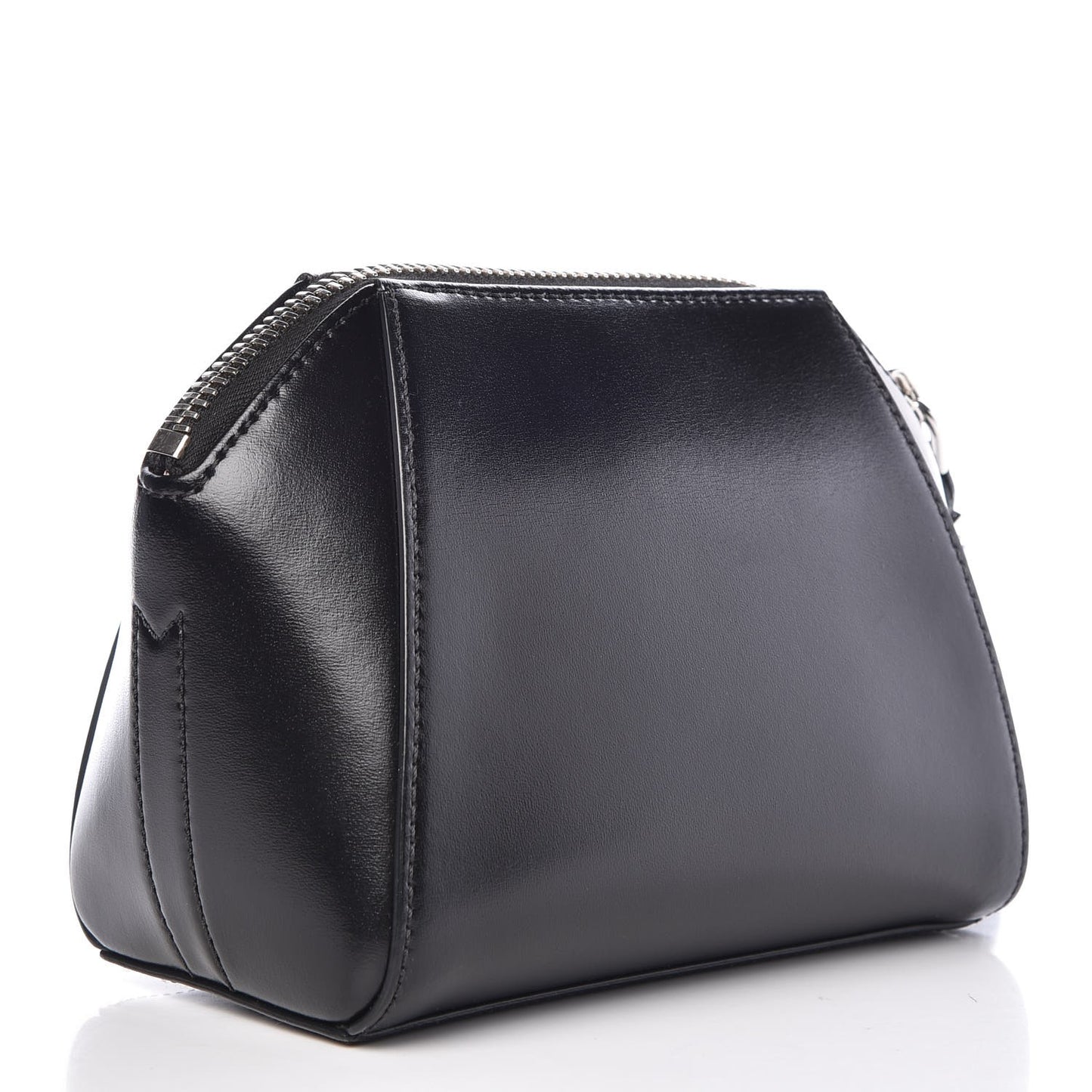 Shiny Lord Calfskin Small Antigona Beauty Wristlet Black