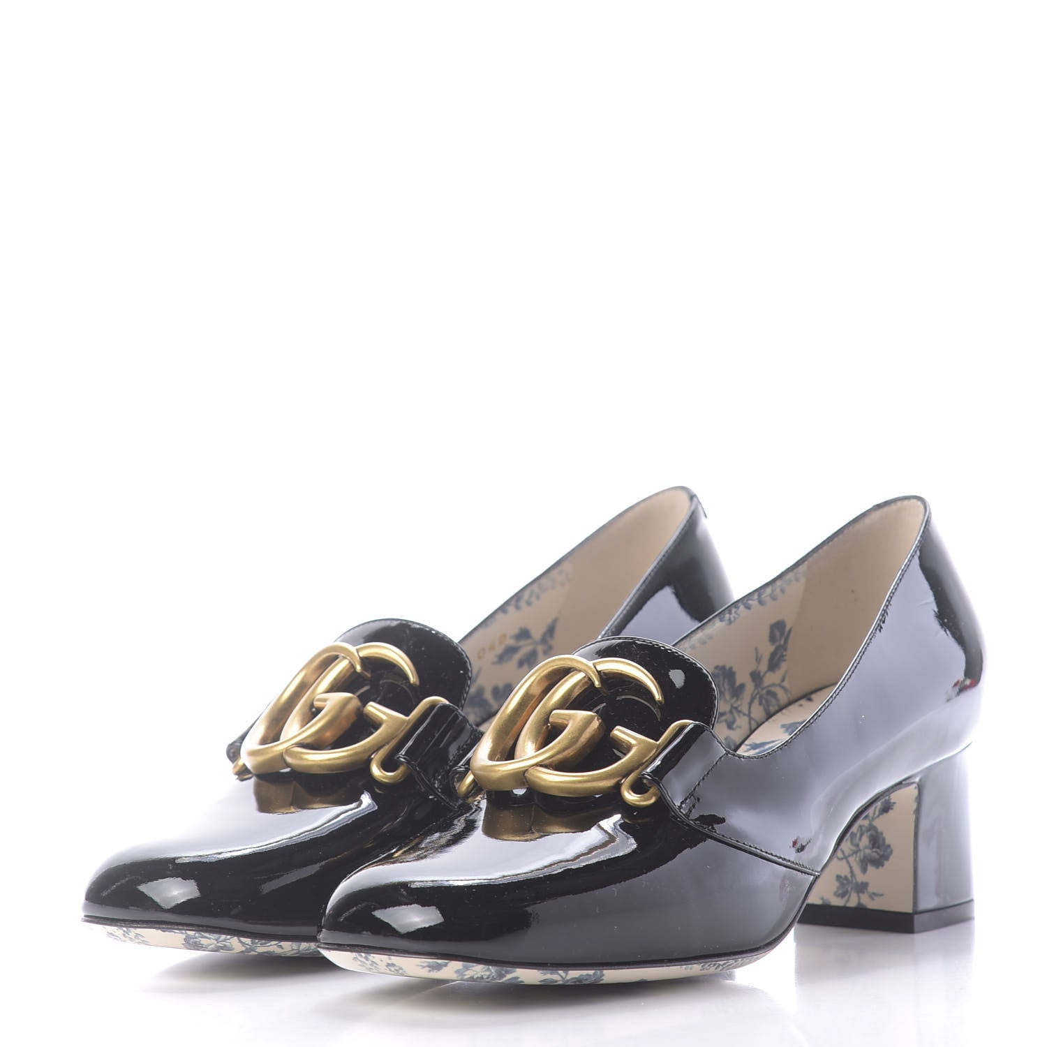 Gucci Vernice GG Victoire 55mm Loafer Pumps 36 Black 3 of 10