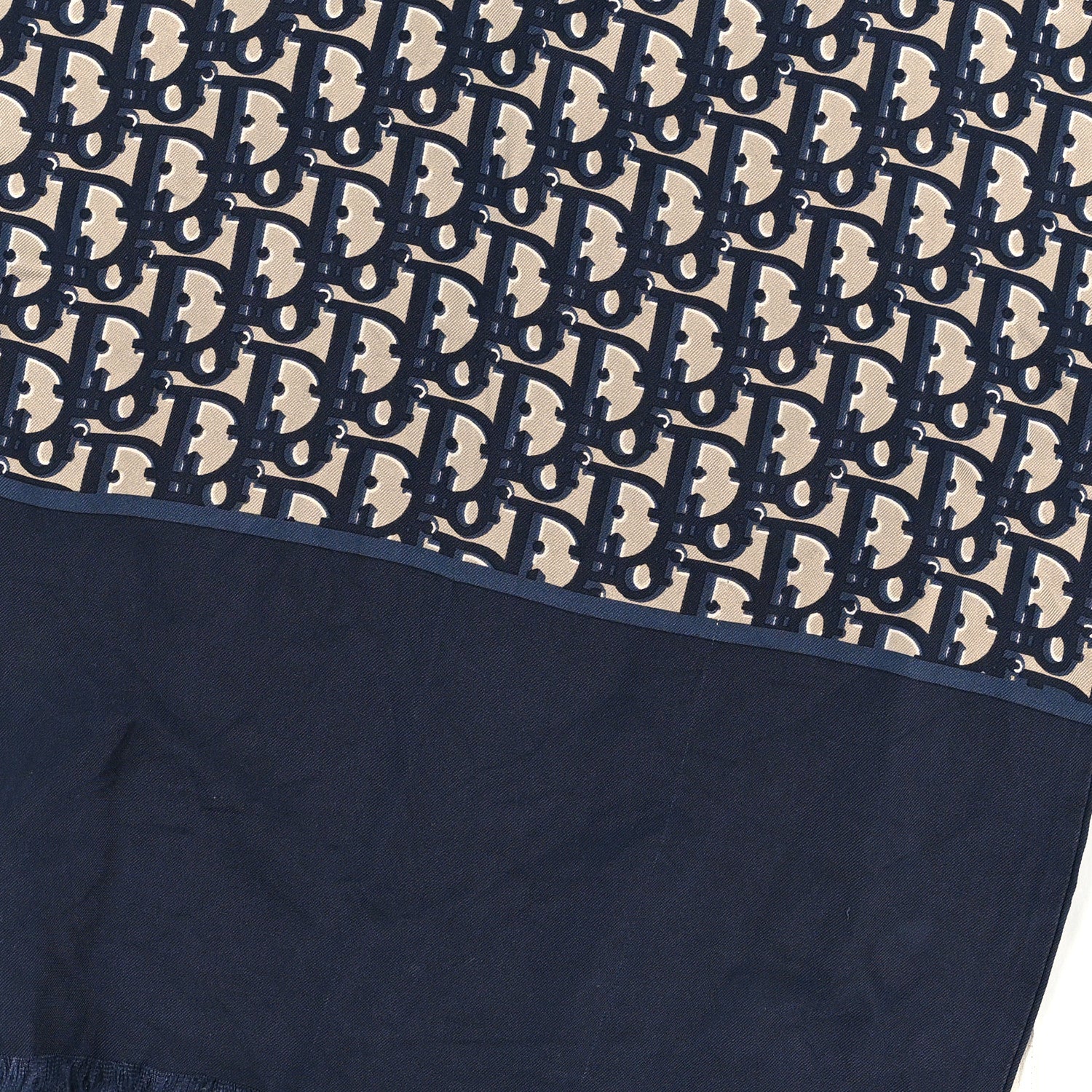 Christian Dior Silk Oblique Scarf Blue 3 of 3