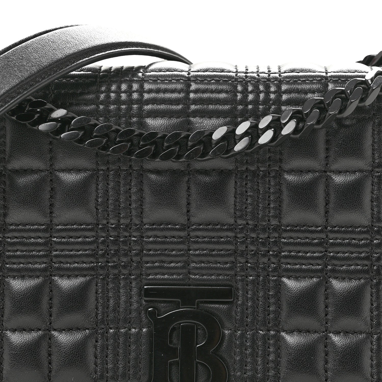 Burberry Lambskin Quilted Small Lola Bag Black 8 of 14