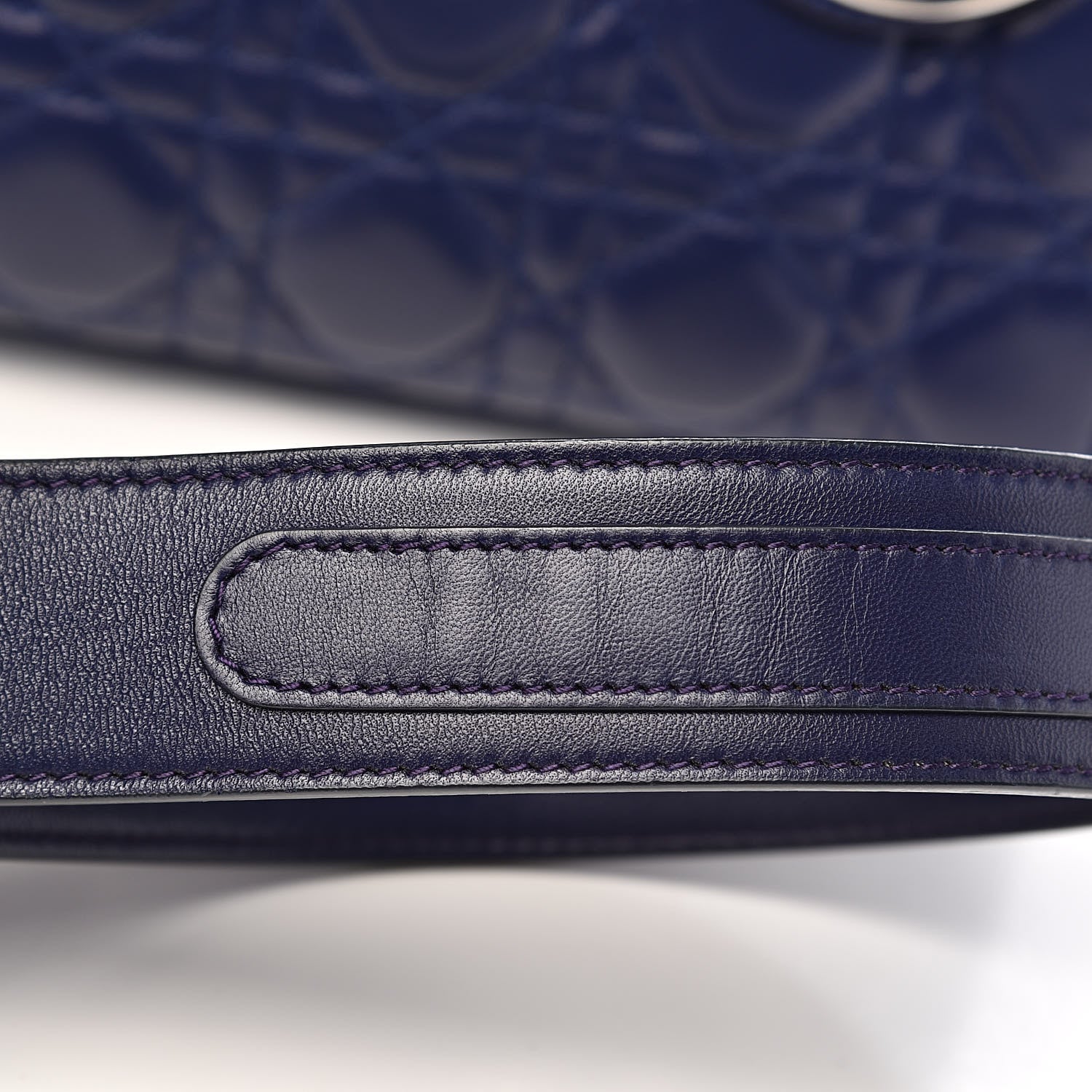 Christian Dior Lambskin Cannage Small Lucky Badges My Lady Dior Navy 13 of 16