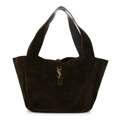 Saint Laurent Suede Bea Tote Bark Brown 1 of 11