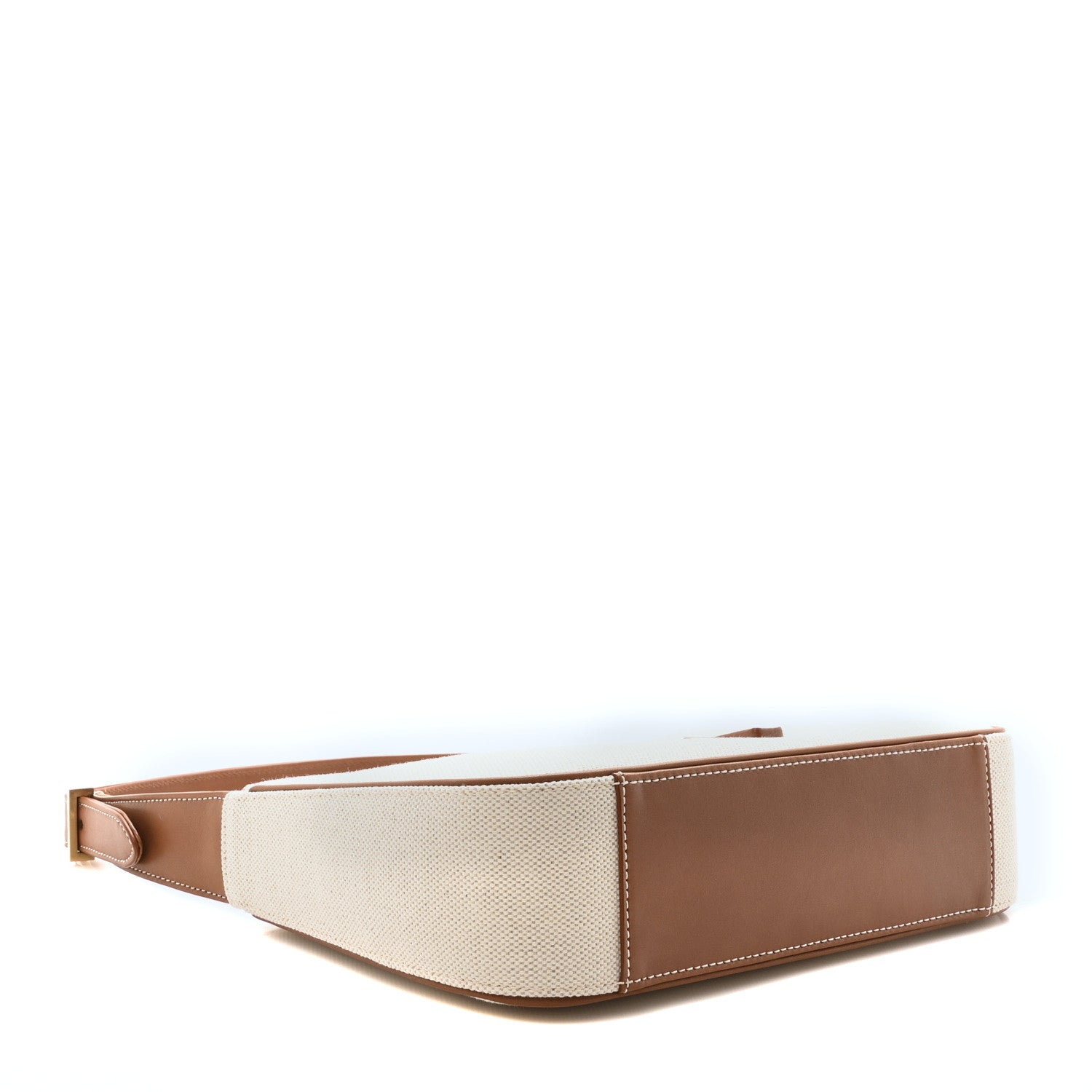Saint Laurent Smooth Calfskin Canvas Le 5 A 7 Hobo Natural Beige Brick 4 of 9