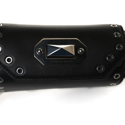 Alexander McQueen Fine Grain Goatskin Perforated Box Shoulder Bag 16 Black 11 of 16