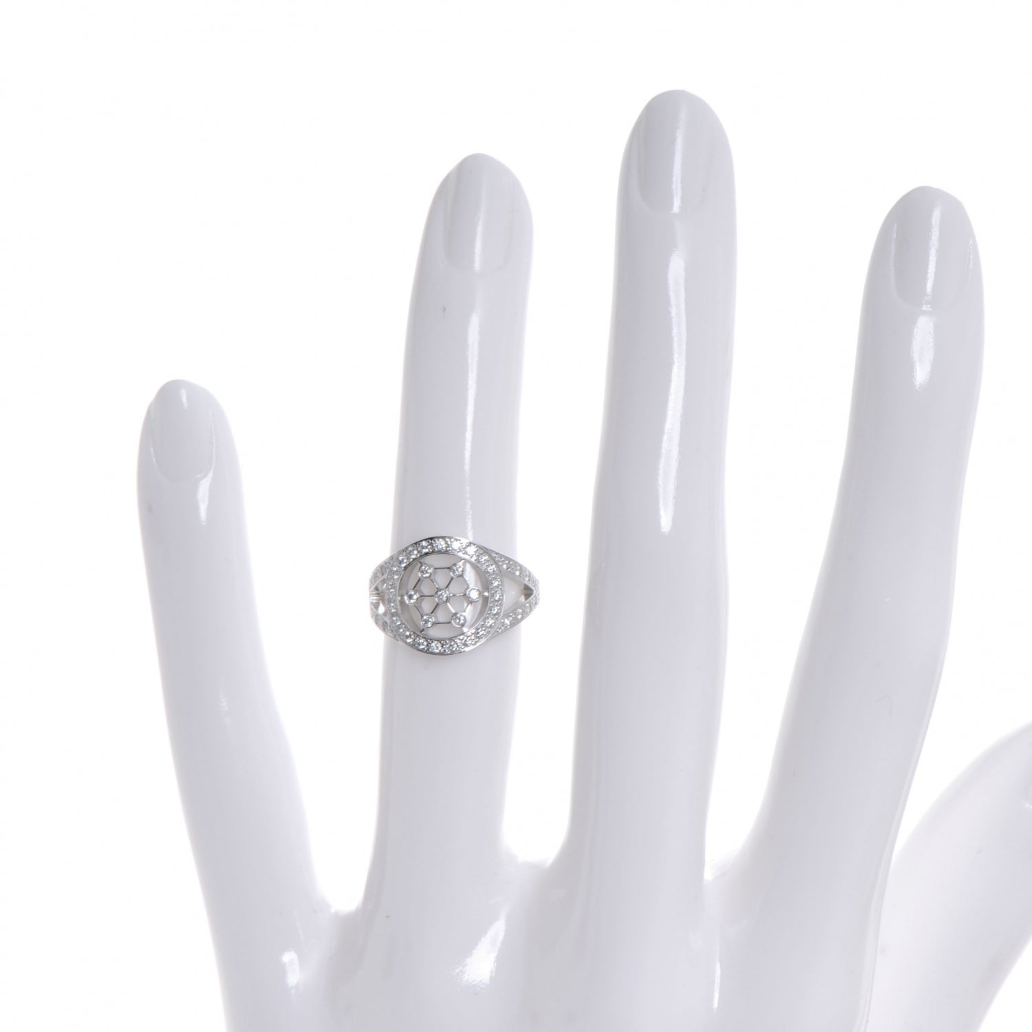 Tiffany Platinum Diamond Voile Ring 4.5 2 of 8