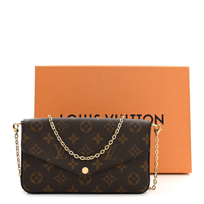 Louis Vuitton Monogram Pochette Felicie Chain Wallet Fuchsia 12 of 12