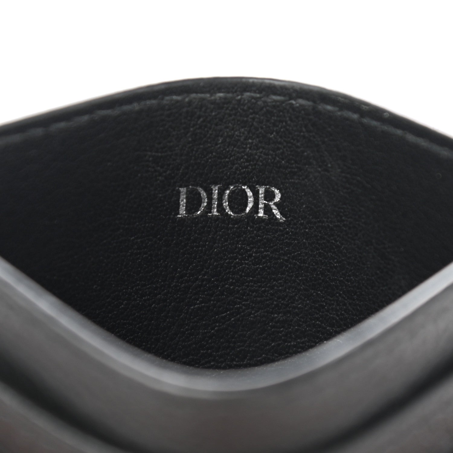 Christian Dior Grained Calfskin Embroidered Floral Lady Dior Card Holder Black 6 of 8