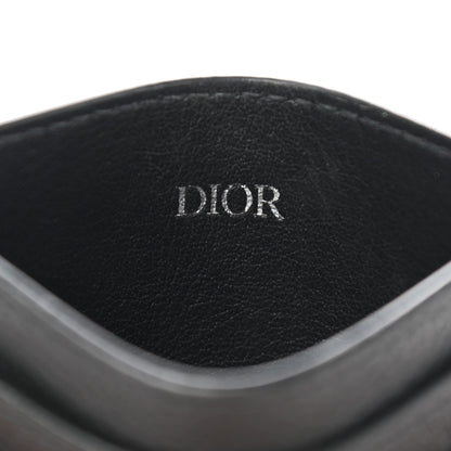 Christian Dior Grained Calfskin Embroidered Floral Lady Dior Card Holder Black 6 of 8