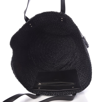 Saint Laurent Raffia Medium Panier Bag Black 5 of 14